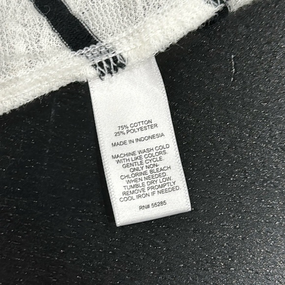 Express White Lace Striped Long Sleeve Top - L - Picture 6 of 10